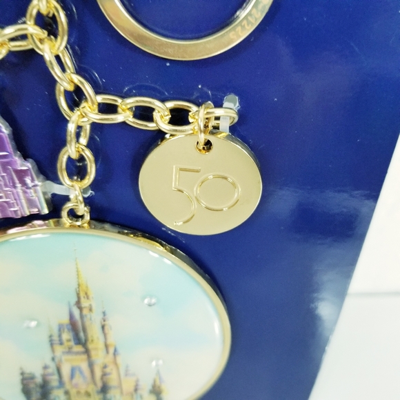 Walt Disney world 50th Bag Charm key chain NEW Cinderella Castle - Picture 5 of 7